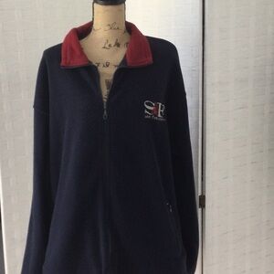 Navy and Red Francisco  Zip-Up Fleece Jacket.  #674